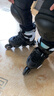 乐秀（ROADSHOW）轮滑鞋儿童专业可调滑冰鞋男女童初学者轮滑鞋3-6-12岁RX1S溜冰鞋 【锁轮款】黑色3D套装送礼包 M 中码(32-35适合4-7岁) 实拍图