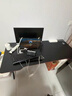 甄严选电脑桌台式电竞桌椅套装组合桌子办公家用桌学习桌书房书桌写字桌 【黑架+黑碳纤纹面】单桌120*60 实拍图