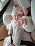 Heekin德国 儿童安全座椅汽车用0-4-12岁婴儿宝宝360度旋转ISOFIX硬接口 尊享粉(遮阳棚+上拉带+侧保护) 实拍图