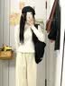 浪莎毛衣女秋冬新款2026年洋气内搭针织衫半高领修身蕾丝加绒打底衫女 实拍图