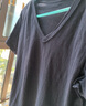 优衣库女装竹节纱V领T恤/短袖棉白T上衣打底内搭春夏新款483576 69 藏青色 XS /150/76A 实拍图