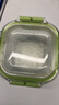 乐扣乐扣（LOCK&LOCK）厨房玻璃饭盒套装耐冷耐热玻璃便当盒2件套绿色(300ML*2) 实拍图
