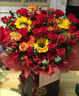 冉子花坊鲜花速递同城配送向日葵混搭抱抱桶玫瑰送女友爱人生日礼物真鲜花 热情似火 实拍图