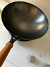 古臻匠锤纹铁锅炒锅无涂层平底圆底氮化不易粘不易锈炒菜家用 圆底 30cm 实拍图