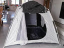 牧高笛（MOBIGARDEN）零动155自动帐篷 户外露营防晒大门厅帐篷黑胶 NX24561044 大象灰 实拍图