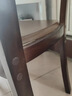 庭百盛全实木餐椅家用餐桌椅子靠背椅凳子简约现代中式餐厅椅学习书桌椅 606胡桃色 标准款(实木框架+标准座板) 实拍图