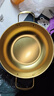 【韩剧同款】加厚不锈钢干锅海鲜锅火锅金色平底浅锅双耳锅泡面锅 豪华升级款24cm【金色】双柄汤锅 实拍图