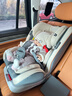 贝倍适（BAYBETSS）儿童安全座椅汽车用0-4-12岁宝宝360度旋转婴儿车载坐椅ISOFIX 米灰色【遮阳棚+上拉带+侧保护】 实拍图