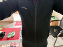 李宁（LI-NING）开衫卫衣男款2025秋季新款宽松跑步运动时尚上衣休闲长袖运动外套 黑色-立领【胶印logo】 S 实拍图