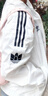 adidas情侣款复古风梭织立领夹克外套男女秋季阿迪达斯官方三叶草   亮白   L 实拍图