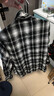 Foss Phil复古格子衬衫男秋冬季宽松衬衣港风潮牌长袖外套FPCS11黑色2XL 实拍图