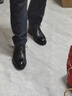 红蜻蜓真皮男士高级感正装皮鞋德比鞋婚鞋内增高男鞋 WTA7376 黑色39 实拍图