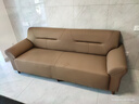 吉世伦北欧皮革沙发现代简约小户型双人三人位客厅家用皮艺沙发猫抓皮 猫抓皮革咖啡色+海绵+乳胶+实木框 多人位 2.1m -厂家直销 实拍图