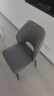 简约成人餐椅家用北欧靠背凳子休闲设计皮革软包酒店椅餐厅餐桌椅 【君子灰】优质皮革+黑腿 实拍图