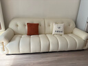 冬熊棉花糖真皮沙发法式奶油风客厅小户型轻奢白色钢琴键云朵沙发 【大三人位2.5米】 生态皮【旗舰版】凝胶记忆棉+6CM紫罗兰 实拍图