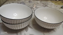 天南兄弟大碗汤碗面碗简约北欧家用餐具可爱陶瓷碗大号饭碗汤盆 6英寸黑边山田碗 六个 实拍图