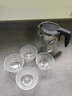 茶壶泡茶器整套茶具茶水分离玻璃耐热泡茶壶花茶套装茶漏 黑把一壶四杯 1000ml 实拍图