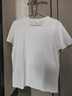 重磅纯棉短袖t恤男高档纯色印花休闲基础款内搭半袖打底衫 奶白 M  105-125斤 实拍图