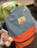 SHUKIKU儿童书包幼儿园背包防丢户外旅游防泼水超轻双肩包橙红S+码 实拍图
