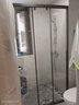 东鹏（DONGPENG）淋浴房三联动推拉门一字形卫生间隔断干湿分离玻璃浴室隔断沐浴房 枪灰1.1-1.19/2米高|极窄 升级1.0壁厚不锈钢+2cm极窄边框 实拍图