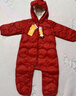 巴拉巴拉童装婴儿连体羽绒服轻薄羽绒服宝宝衣服冬装抱衣爬服男童女童 铁锈红61003 100cm 实拍图