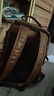 Marcue karos双肩包男皮质男士背包商务百搭休闲多功能电脑包出差旅行包书包潮 棕色商务双肩包 实拍图