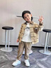 邻家米其【三件套】童装男童套装春装儿童春秋款长袖宝宝男孩春季小孩衣服 XT4335（外套+打底衫+裤）-卡其 120 码/身高110-120cm（5-6岁） 实拍图
