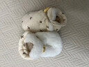 兔兔大文新生婴儿棉鞋子0-1岁秋冬季软底毛毛鞋6-12个月宝宝保暖脚套步前 双面可穿（咖啡色） 1双 均码 建议0-12个月（内长12CM） 实拍图