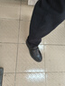 加洲公牛（CALIFBULL）皮鞋男士款秋冬季厚底增高乐福婚鞋套脚懒人商务休闲鞋子男黑色40 实拍图