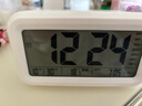 墨斗鱼2025多功能电子闹钟卧室床头钟学生专用起床神器白电池款生日礼物 实拍图