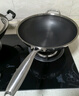 赫巴兹（HZIB）德国不粘锅316不锈钢炒锅炒菜锅具少油烟平底炒锅电磁炉燃气通用 双面屏+玻璃盖内径32外径 34cm 实拍图