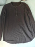 优衣库男装女装情侣华夫格亨利领套头衫长袖T恤25秋冬新款479784 09 黑色 S 实拍图