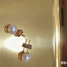 GiO珠宝特选级Akoya天然海水珍珠耳钉18K金小灯泡耳饰生日礼物送女友 7-7.5mm18K金特选【热销推荐】 实拍图