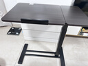 乐歌床边桌气动升降桌可移动电脑桌茶几边几小桌子T04-Plus黑胡桃木色 实拍图