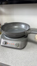 美的（Midea）钛陶电炒锅 电蒸锅宿舍煮锅炒菜专用分体式家用多功能一体电火锅煎锅5.5L多用途锅HCG3218S配蒸笼 实拍图