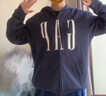 GAP男女装2025秋季新款logo印花抓绒宽松运动连帽衫卫衣786920 海军蓝 L (175/96A) 亚洲尺码 实拍图