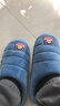 大嘴猴（paul frank）棉拖鞋男士秋冬季室内家居拖鞋毛绒保暖厚底棉鞋男款深蓝270PF607 实拍图