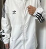 adidas经典三条纹运动连帽夹克外套男女春季阿迪达斯三叶草 亮白   S 实拍图