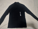 优衣库女装罗纹高领T恤/长袖小高领内搭479588 09 黑色 XS /150/76A 实拍图