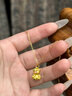 六桂福珠宝黄金项链女足金999纯金首饰爱心抱抱熊吊坠1g毕业礼物送女友老婆 足金爱心抱抱熊吊坠+送金色的银链子 甄选尊贵礼盒（仅礼盒无产品） 实拍图