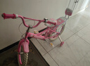 永久儿童自行车高碳钢车架带辅助轮2-6-10岁女童单车女孩公主款脚踏车 【白胎】公主粉+后座款 18寸【适合身高120-140cm】 实拍图