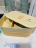 昌木子（CAMUZ）竹纤维饭盒 日式双层便当盒 可微波炉加热 密封上班族 黄色套装 实拍图