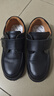 斯纳菲男童皮鞋春秋头层牛皮男学生校园黑皮鞋中大童舒适演出鞋黑色38 实拍图