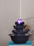 谢艺生财流水摆件循环水客厅招财加湿器风生水起开业礼物风水轮流转 尺寸：26*26*30厘米 实拍图