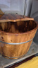 香柏木碳化足浴桶实木洗脚盆保温加厚木质泡脚桶家用养生按摩木盆 26cm 碳化双耳+盖+艾草 实拍图