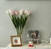 黛莉森手感郁金香仿真花假花高档手捧花束摆设客厅茶几餐桌花装饰品摆件 淡粉6枝 实拍图