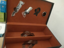 艺鸟 红酒盒葡萄酒盒红酒皮盒双支装 红酒包装盒礼盒通用酒盒空盒 富贵紫双支（带四件套酒具） 实拍图