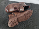 意尔康真皮马丁靴男秋冬新品雪地靴英伦休闲皮靴百搭潮流工装加绒棉鞋男 E54301699咖啡/浅棕 41 实拍图