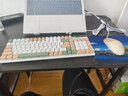 方正（Founder）机械手感键鼠套装 键盘鼠标游戏电竞有线台式电脑笔记本一体机办公薄膜键鼠【卡其色】 实拍图