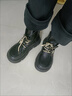 大东女士2025秋冬新款马丁靴女百搭英伦风厚底短靴女鞋短筒靴 黑色加绒 38 实拍图